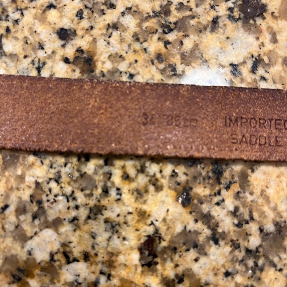 Vintage Calvin Klein 1970’s Brown Saddle Leather Belt L - Picture 4 of 10